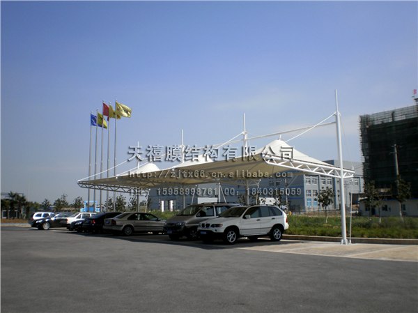 供应休闲山庄旅游区高档景观式膜结构汽车棚