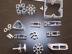 供应北京铝型材展览铝合金标摊铝材四棱柱八棱柱三卡锁