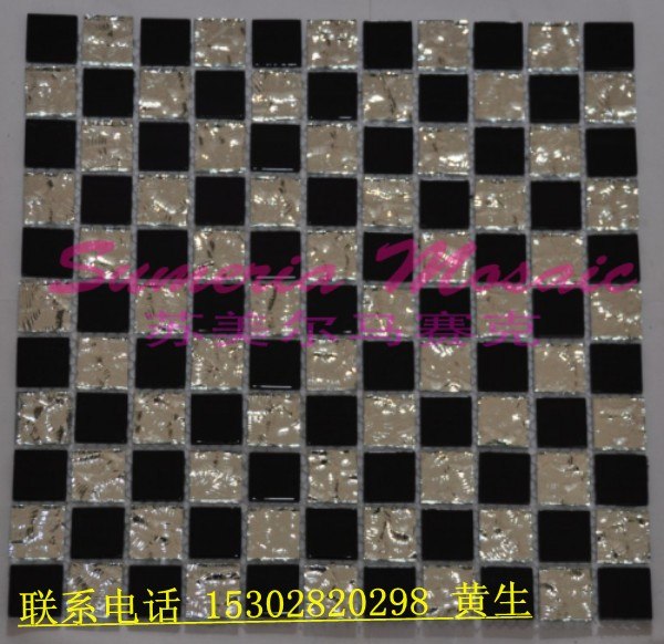 供应银色钻面玻璃马赛克价格优惠