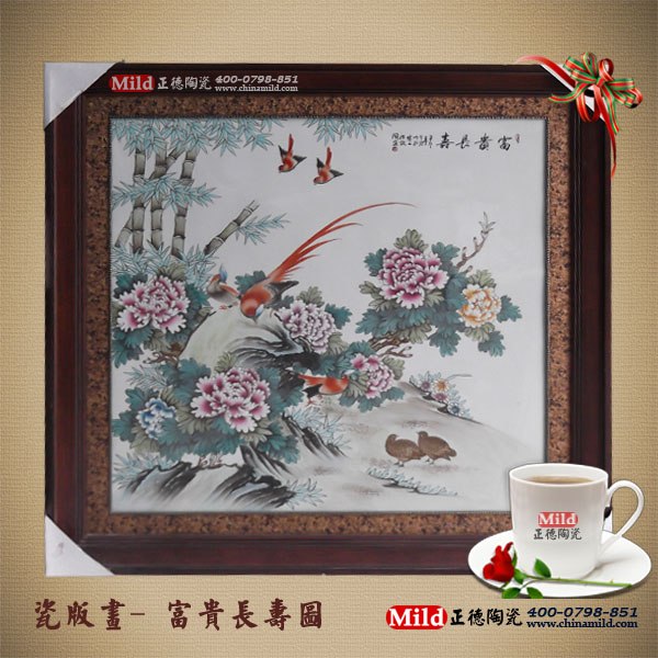 供应供应瓷像，瓷板画 青花瓷板画，粉彩瓷板画 青花山水瓷板画 