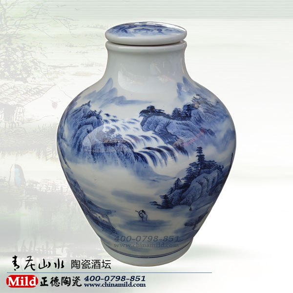 供应陶瓷酒具 手绘陶瓷酒具酒瓶  景德镇酒瓶酒坛批发