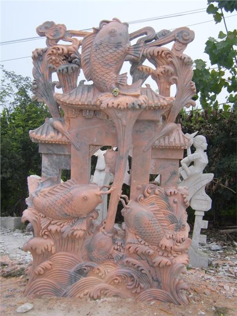 供应中央美院工艺师石雕鱼
