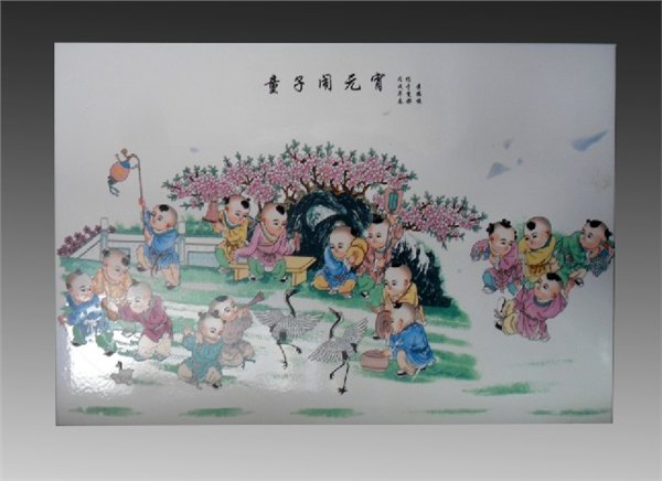 艺术陶瓷瓷板画批发 粉彩装饰瓷板画 优质瓷板画报价