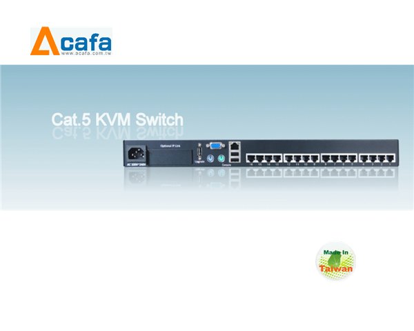 供应台湾制造AC116 16口CAT5 kvm切换器