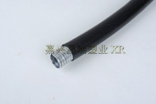 供应双扣平包塑金属软管，P4管，抗拉力平包塑金属软管