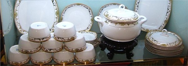供应景德镇陶瓷器高档56头餐具套装 韩式碗 盘