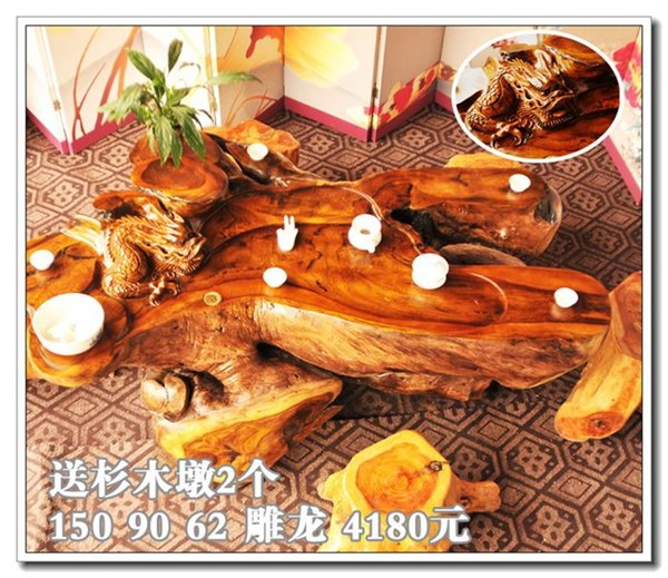 供应鸡翅木根雕茶几树根雕佛茶台休闲根雕茶桌实木根艺雕刻茶桌