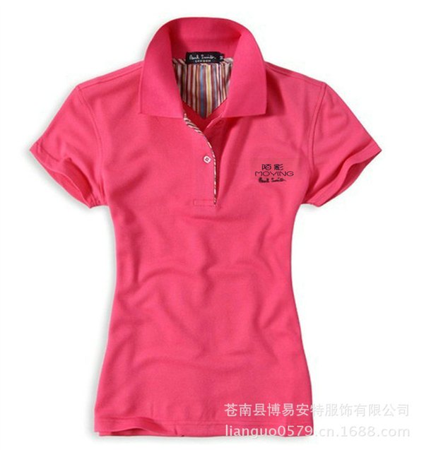女式休闲运动翻领T恤批发