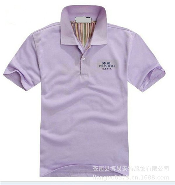 外贸男式T恤批发 新款男式翻领T恤订做