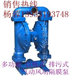 供应重庆陕西矿用大流量气动隔膜泵BQG防爆型风动隔膜泵