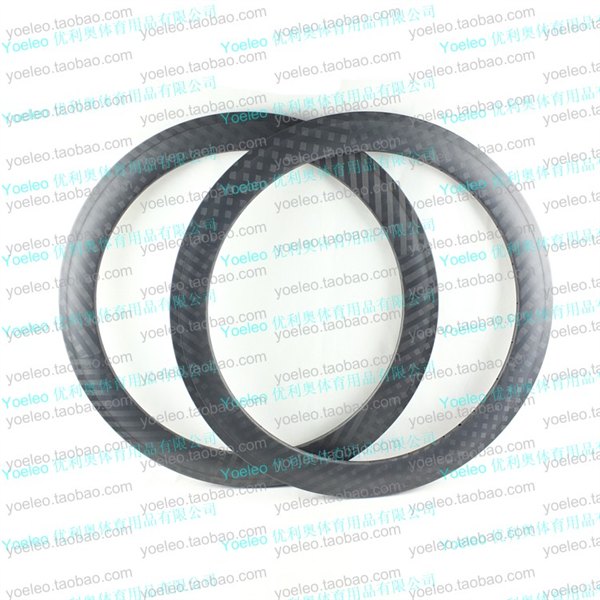 供应优利奥公路自行车碳纤维轮圈死飞碳刀700c 60mm