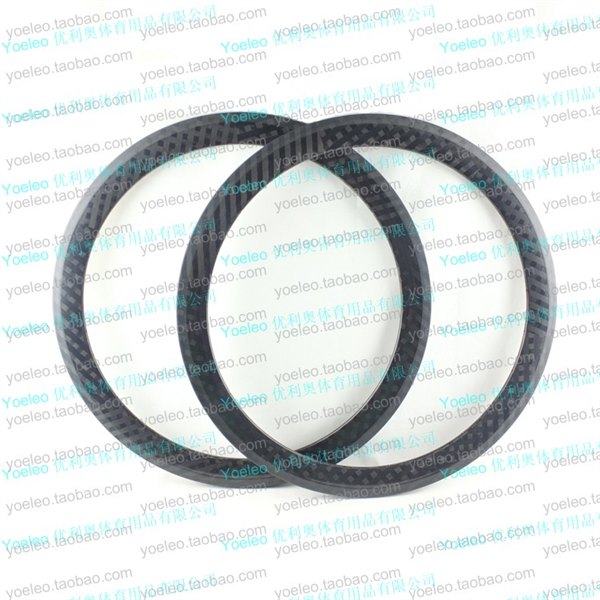 供应优利奥公路自行车碳纤维轮圈死飞碳刀700c 50mm