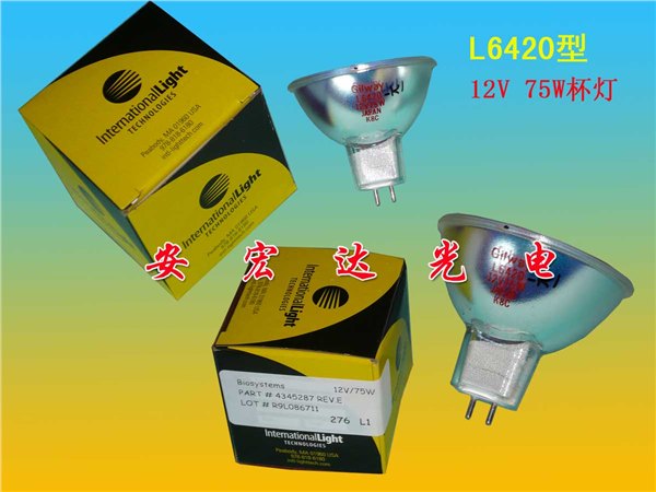 供应美国ABI荧光光度计灯泡，L6420 12V75W 卤素杯灯
