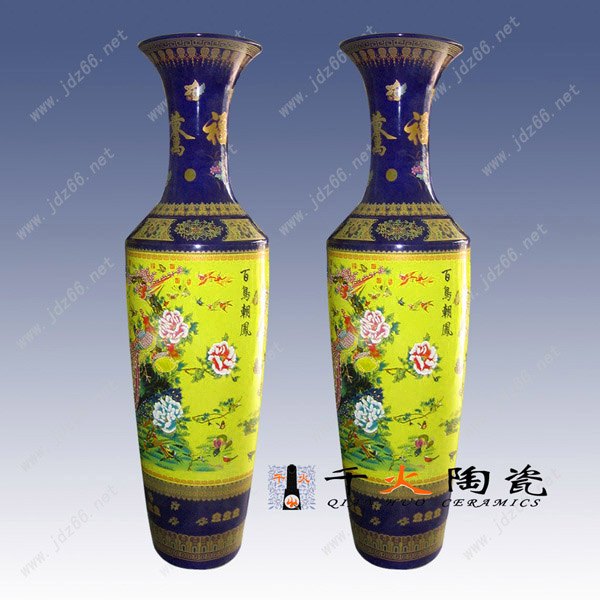 景德镇粉彩大花瓶，3米高落地大花瓶，搬迁礼品粉彩大花瓶