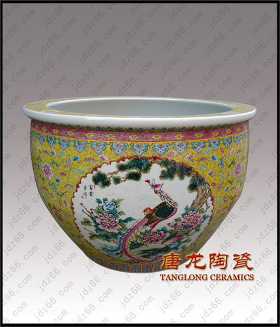 宣传活动大缸，酒店开业礼品大缸，景德镇粉彩陶瓷大缸