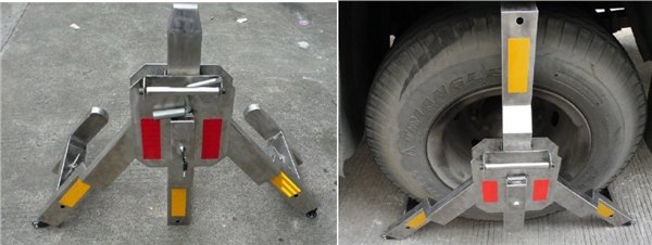 三叉车轮锁 防撬车轮锁大货车汽车锁车器