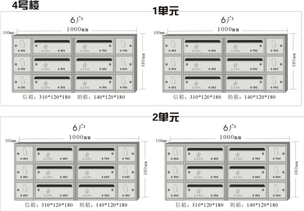 现代信报箱，住宅楼信报箱