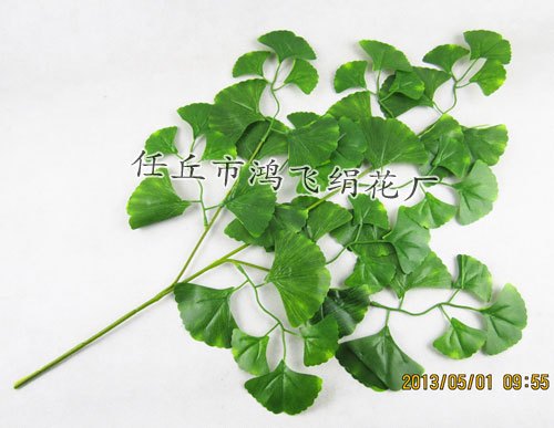 仿真银杏叶枝,装饰树枝,人造叶子,仿真树,仿真花,绢花,仿真植物