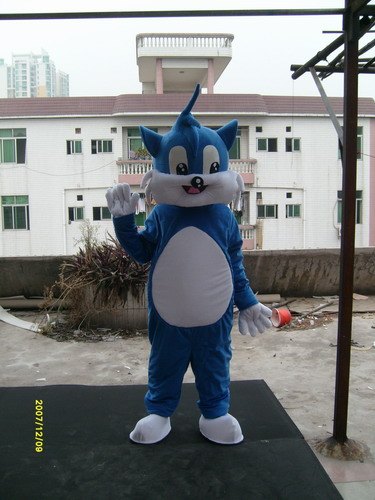 卡通道具服装，公仔行走人偶服饰，蓝猫服装