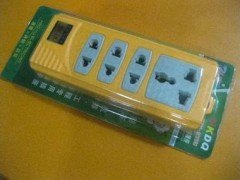 一体成型九孔软胶防爆抗摔包胶插座