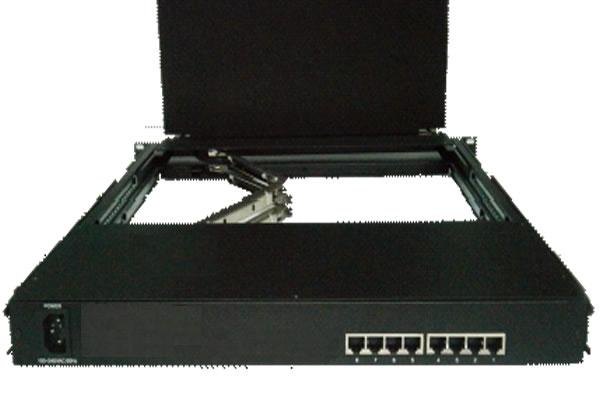 双抽拉式17寸8口CAT5数字LCD KVM