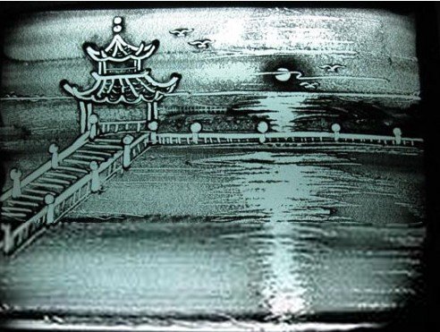 沙画带您共度团圆节！ 激光竖琴
