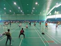 PVC运动地板羽毛球场施工建设