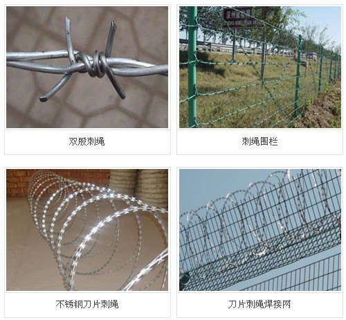 刀片刺绳 刺绳护栏网 涂塑刺绳 不锈钢刀片刺绳 镀锌刀片刺绳