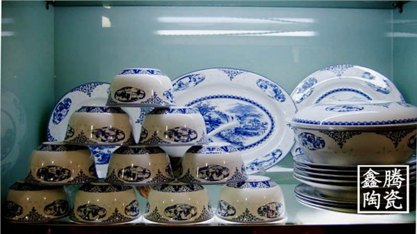 青花瓷陶瓷餐具，精品骨质瓷餐具