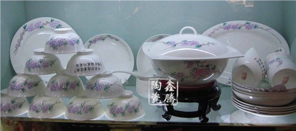 精品花卉餐具，骨质瓷套装餐具