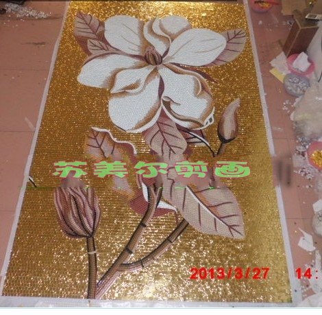 厂家直销-水晶马赛克拼花 马赛克剪画 艺术背景墙