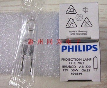 大量现货 飞利浦7027 12V50W 生物显微镜灯泡