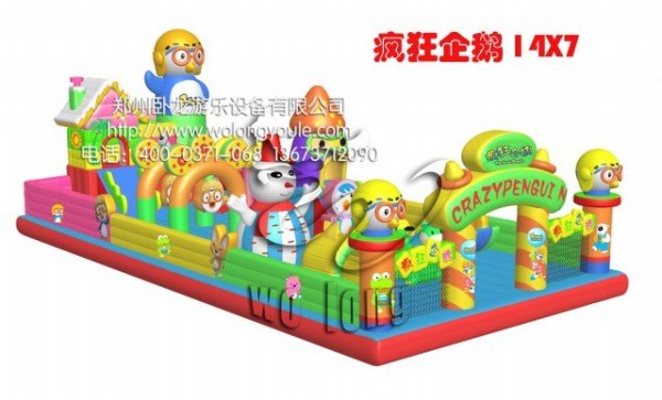 卧龙游乐 厂家直销大批量充气蹦蹦床啦
