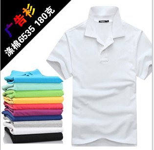 新款男式POLO衫，涤棉6535 180克 短袖翻领广告衫工厂批发定制