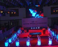 奥运缶，传承民族文化 激光竖琴 美女不倒翁