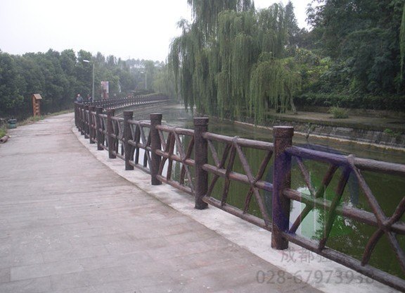 广安仿石栏杆 仿木栏杆 仿树皮栏杆