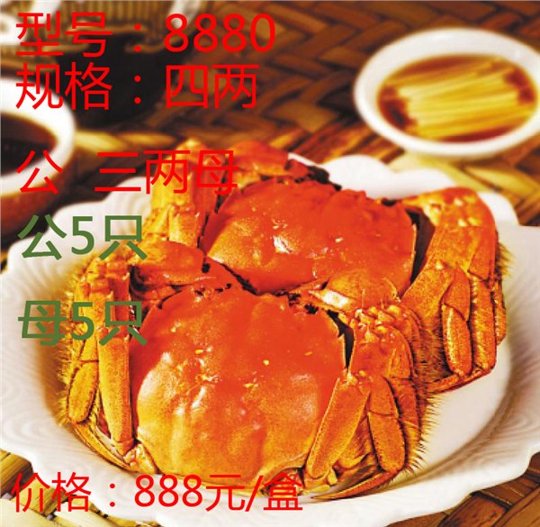 昆山九沐森阳澄湖大闸蟹8880