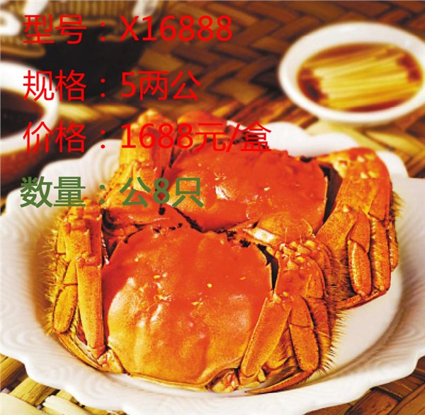 昆山九沐森阳澄湖大闸蟹X16888