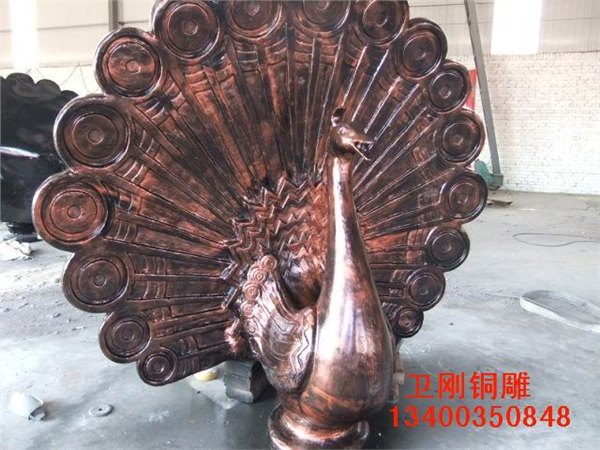 供应铸铜孔雀，铜雕孔雀，园林铜雕塑