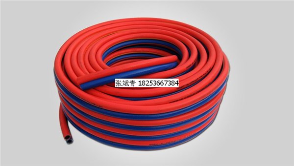 红蓝双色PVC氧气乙炔单体管、双联管并联管