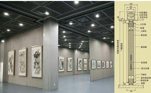 博物馆体育馆 展板屏风 临展移动定位 折叠推拉效果