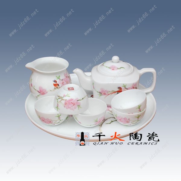 厂家直销水点桃花茶具 水点桃花餐具