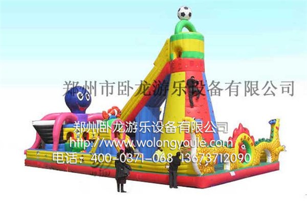 充气城堡价格 卧龙游乐厂家直销小熊维尼