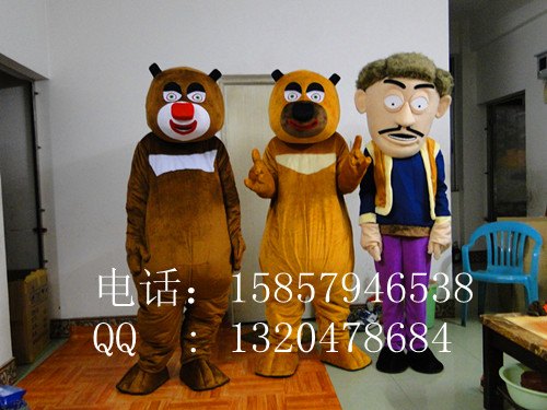 熊大熊二卡通服装 卡通服饰 卡通表演服装 卡通道具服装