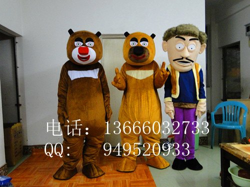 江苏卡通服装熊大 上海卡通人偶服装 熊二 光秃强