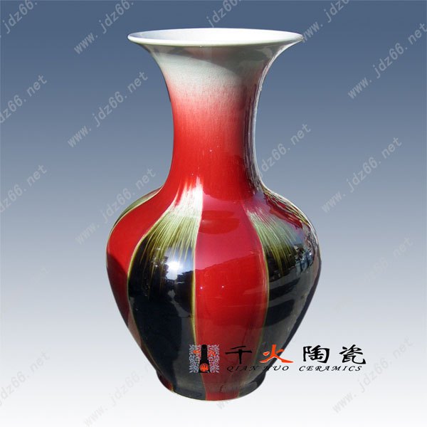 供应三阳开泰花瓶 景德镇色釉窑变瓷器