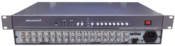 供应16进1出音频切换器 机架式音频切换器 可中控编程