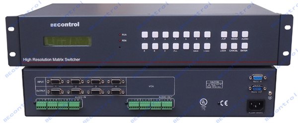 供应VGA矩阵 4进4出 四进四出 带音频  可编程