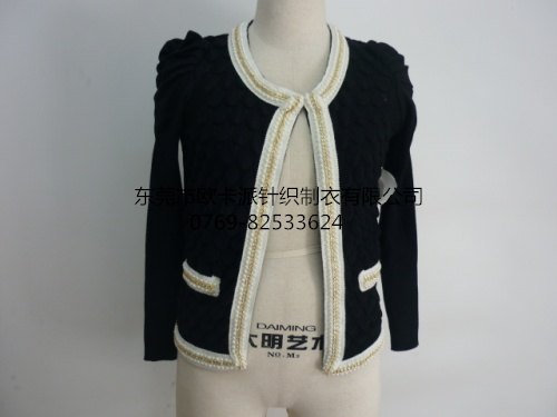 深圳拼接时尚针织衫 东莞服装厂家 精品韩板衫