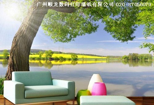 无缝壁画制作加工，无缝壁布材料直销